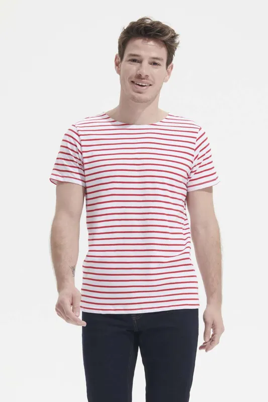MILES MEN - ROUND NECK STRIPED T-SHIRT