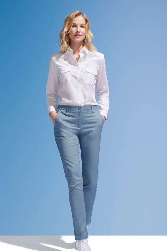 JARED WOMEN - SATIN STRETCH TROUSERS (2/7)
