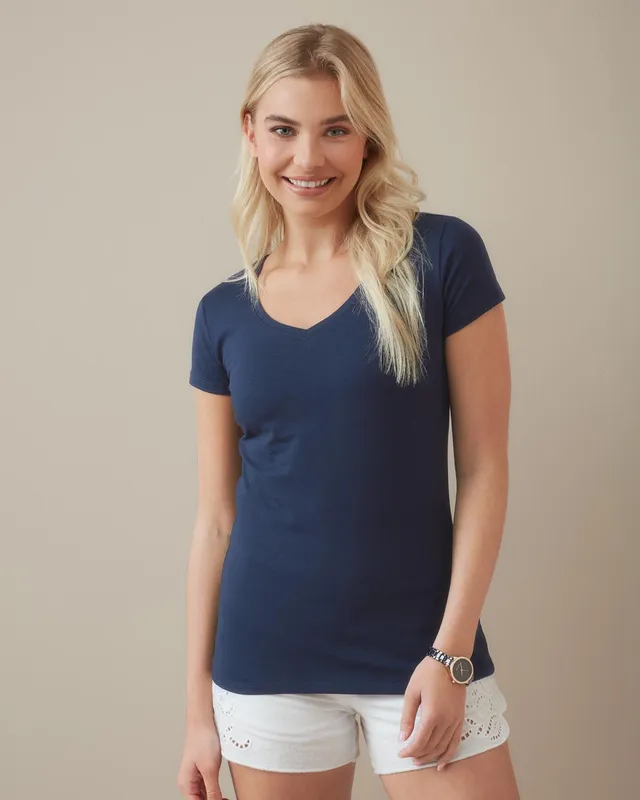 Stretch-T V-neck