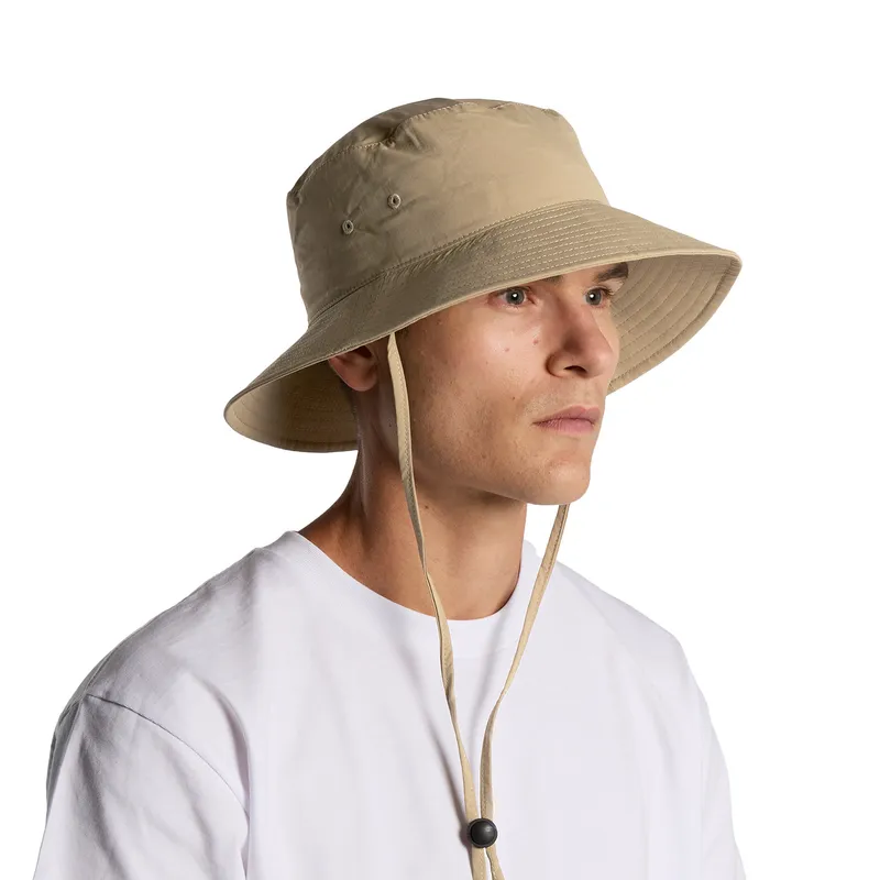 Nylon Wide Brim Bucket Hat