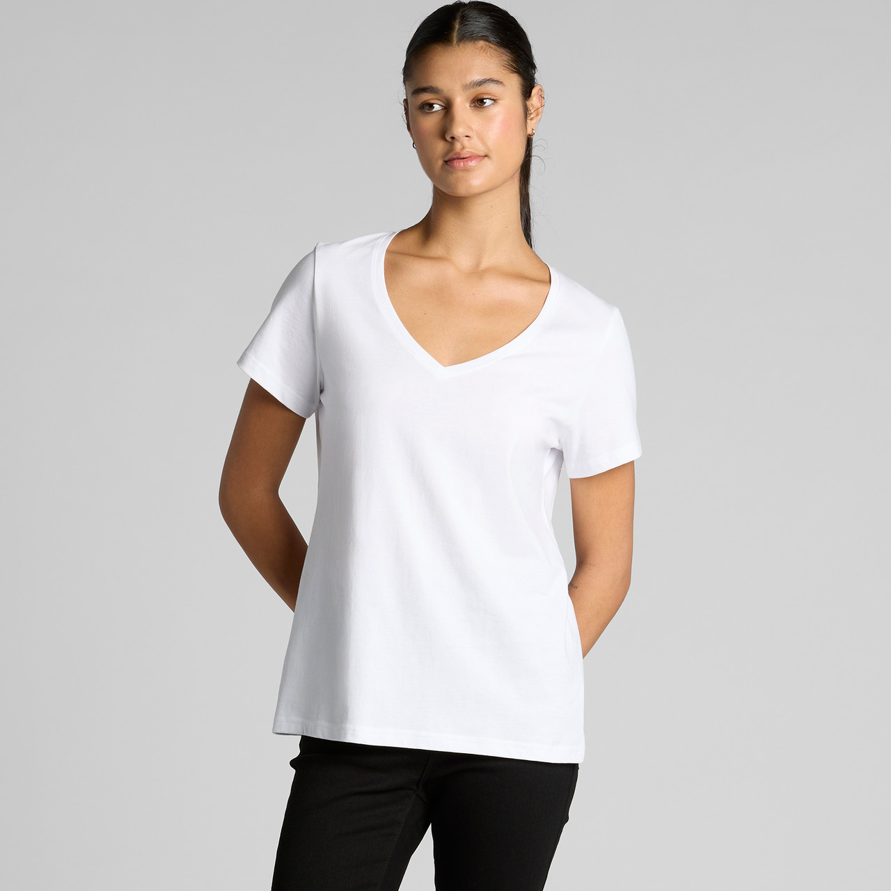 Wo's Maple V Neck Tee - Image 2