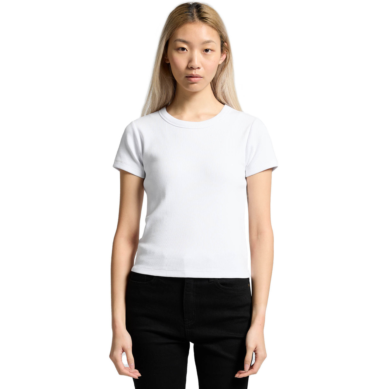 Wo's Organic Rib Tee - Image 1