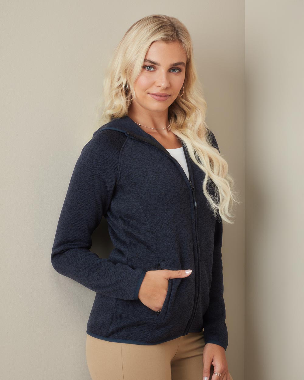 Lux Hooded Knitfleece Jacket