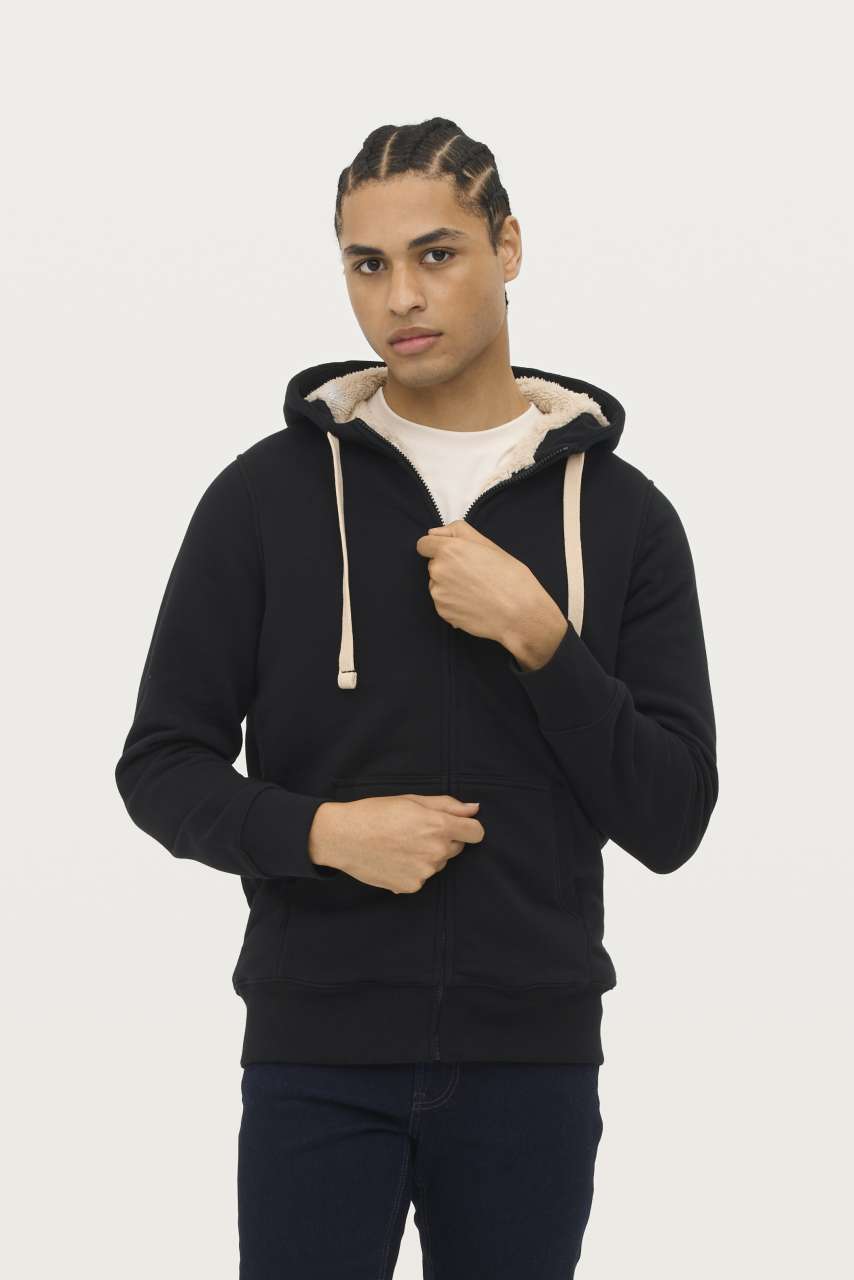 SHERPA - UNISEX ZIPPED JACKET WITH "SHERPA" LINING