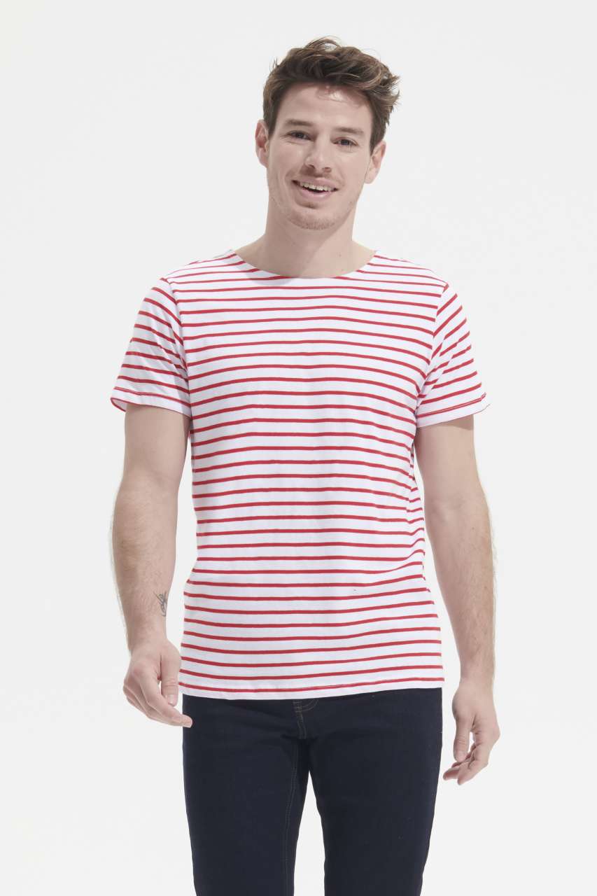 MILES MEN - ROUND NECK STRIPED T-SHIRT